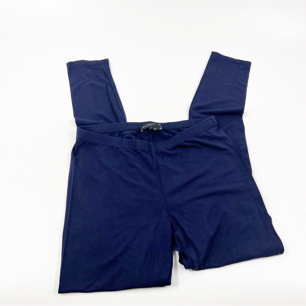 ✅ Eileen Fisher Blue Viscose Jersey Ankle Leggings Pants SIZE PETITE‎ SMALL